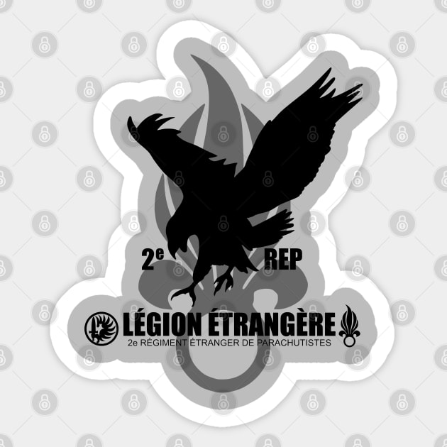 Foreign Legion Paratrooper - 2 REP Sticker by TCP